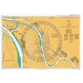 British Admiralty Nautical Chart 3845: Abadan to Jazirat Umm at Tuwaylah